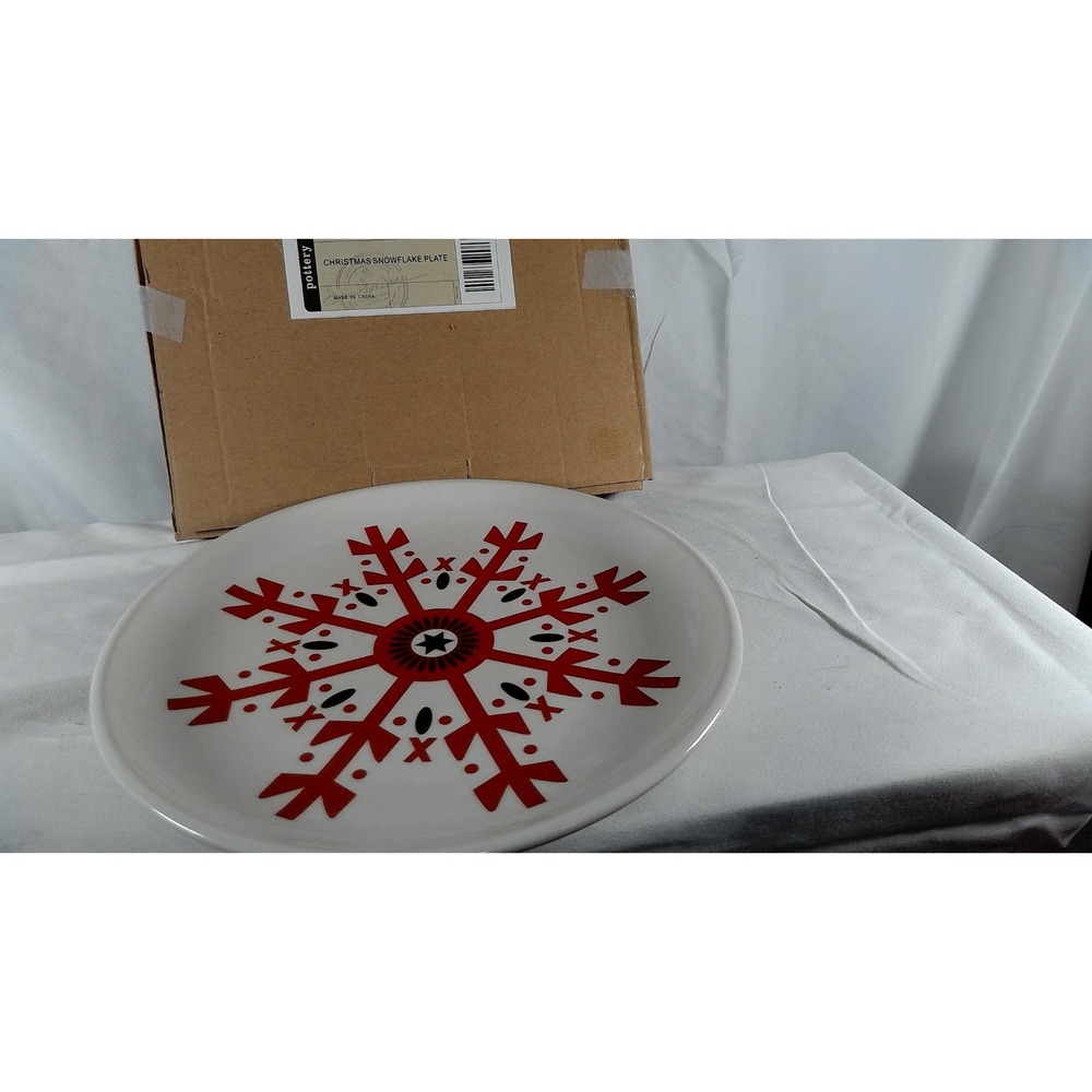 Longaberger Christmas Snowflake‎ Plate - NIB